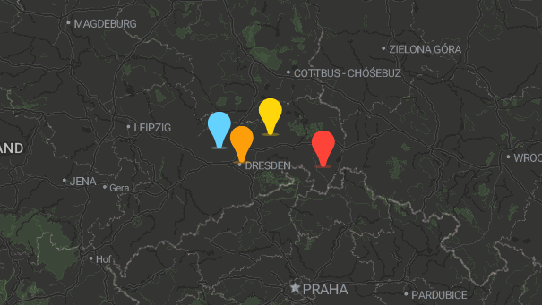 Map of company locations