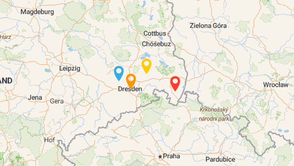 Map of company locations
