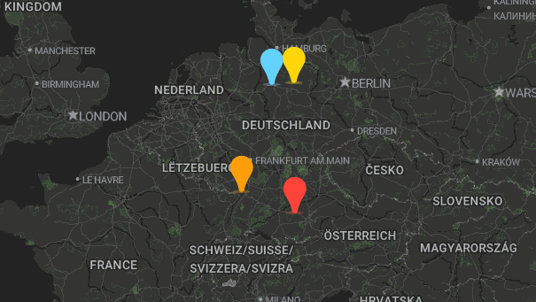 Map of company locations