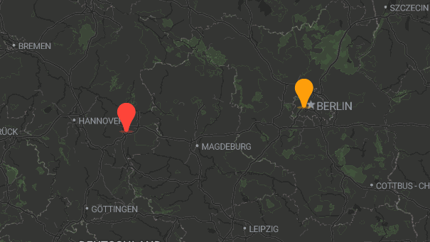 Map of company locations