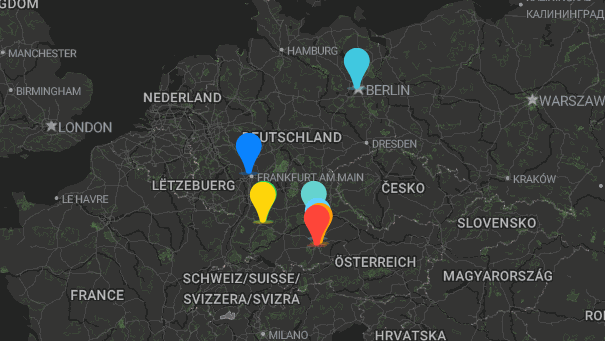 Map of company locations