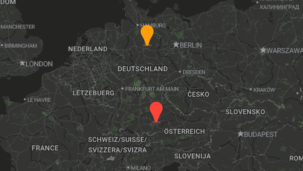 Map of company locations