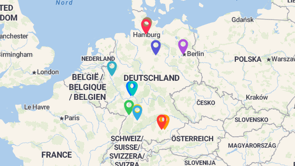 Map of company locations