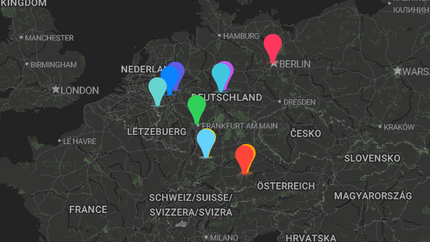 Map of company locations