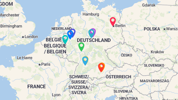 Map of company locations