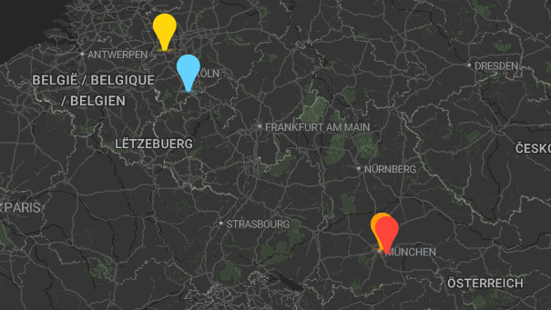 Map of company locations