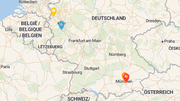 Map of company locations