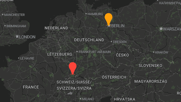 Map of company locations