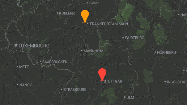 Map of company locations