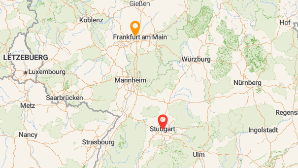 Map of company locations