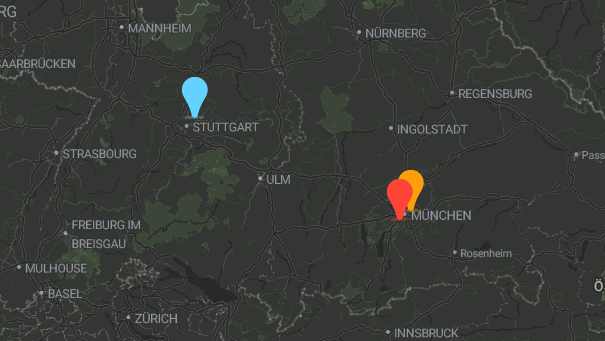 Map of company locations