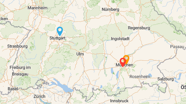 Map of company locations