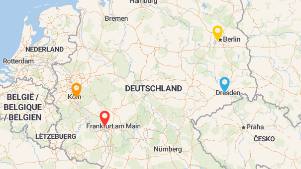 Map of company locations