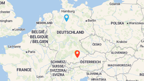 Map of company locations