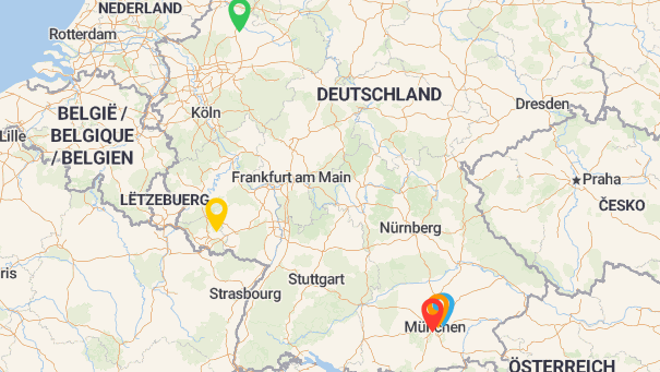 Map of company locations