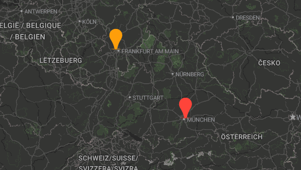 Map of company locations