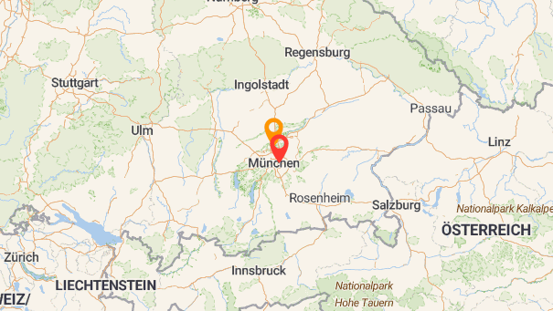 Map of company locations