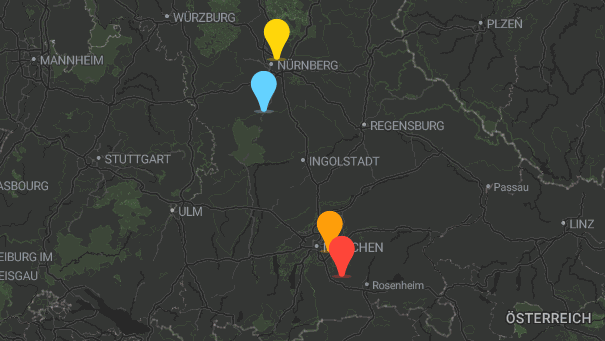 Map of company locations