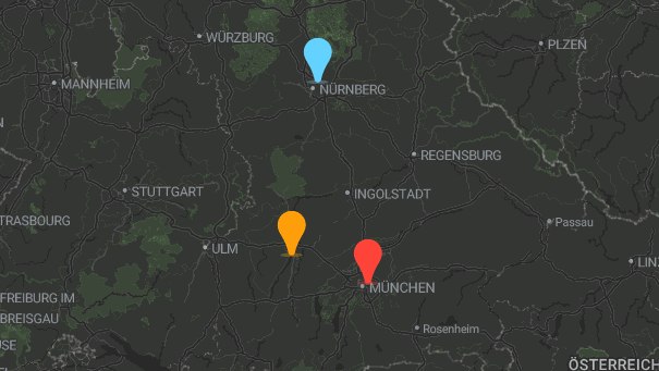 Map of company locations