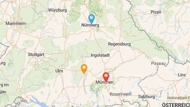 Map of company locations