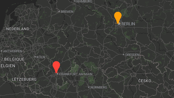 Map of company locations