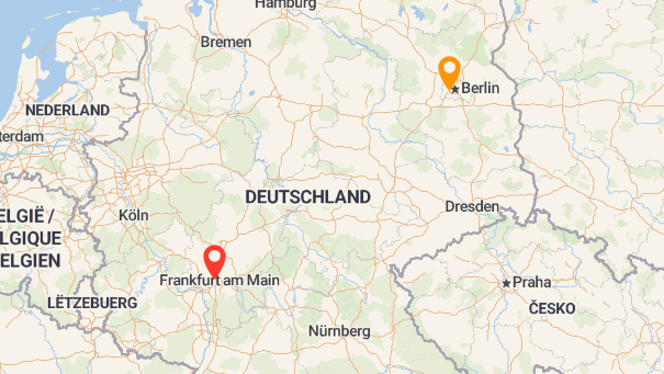 Map of company locations