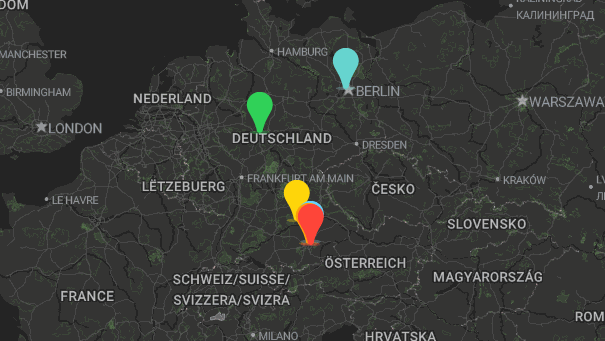 Map of company locations