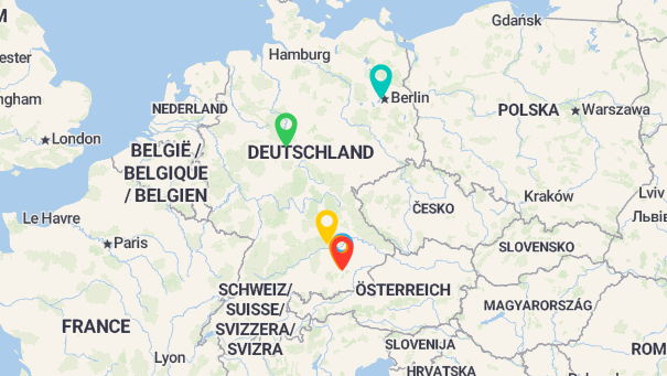 Map of company locations
