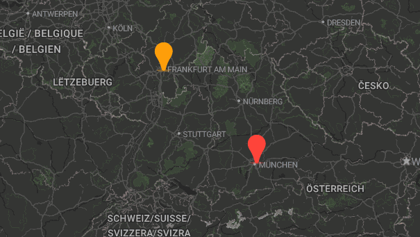 Map of company locations