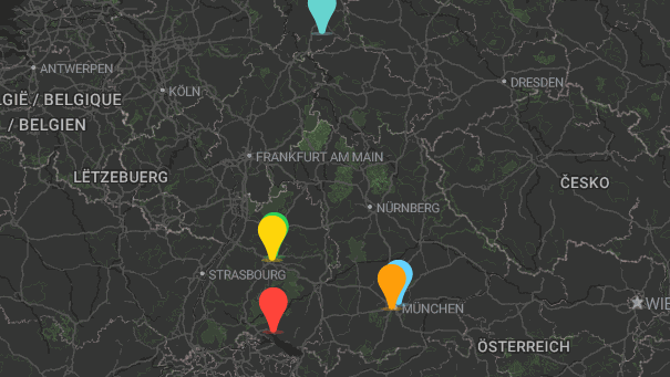 Map of company locations