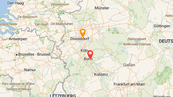 Map of company locations