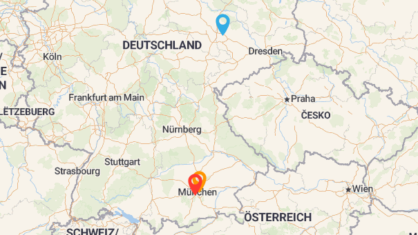 Map of company locations