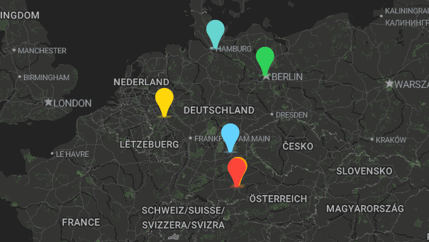 Map of company locations