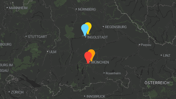 Map of company locations