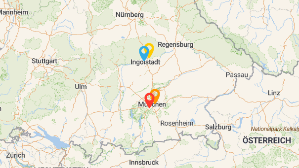 Map of company locations