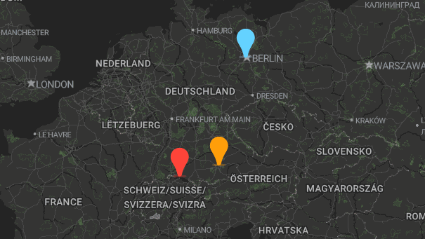 Map of company locations