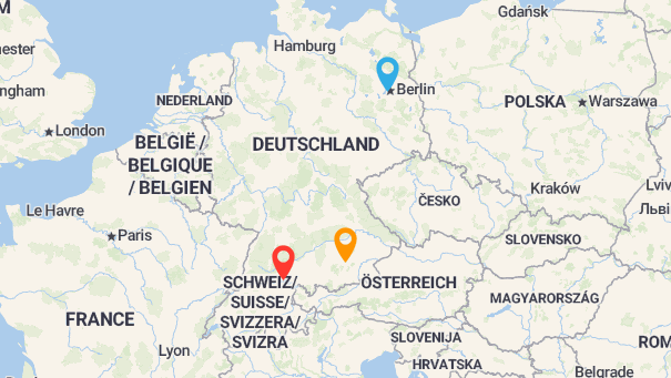 Map of company locations