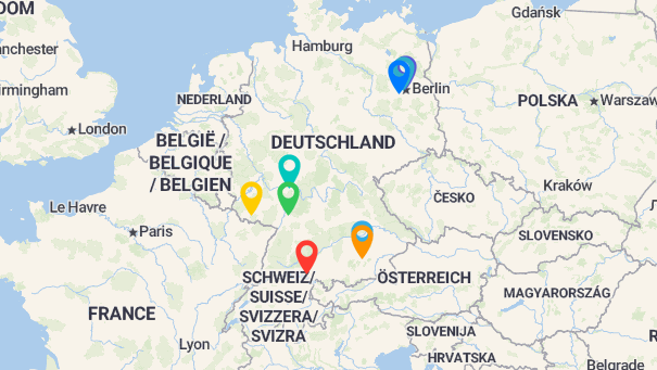Map of company locations