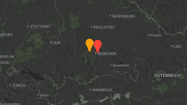 Map of company locations