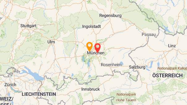 Map of company locations
