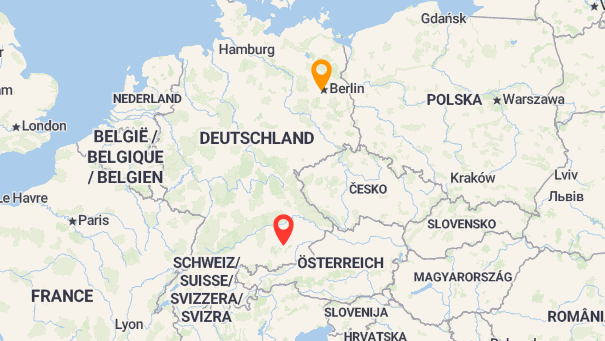 Map of company locations