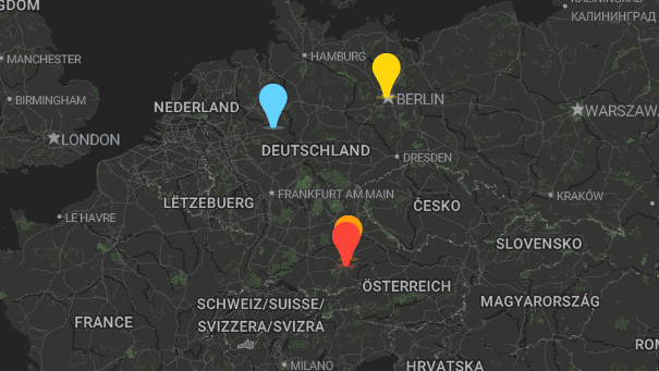 Map of company locations
