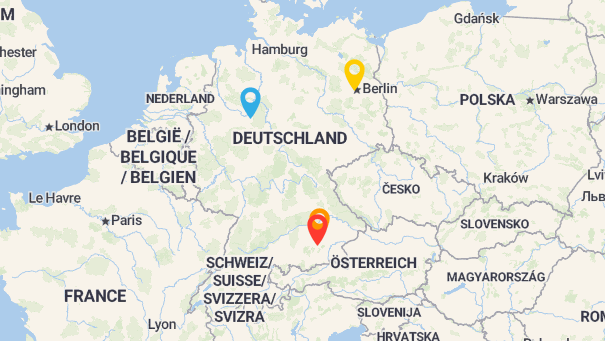 Map of company locations