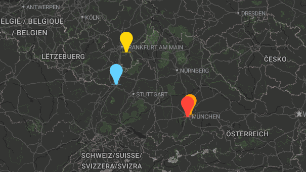 Map of company locations