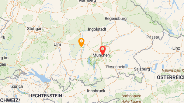 Map of company locations