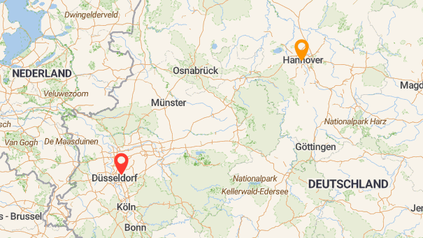 Map of company locations