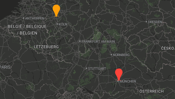 Map of company locations