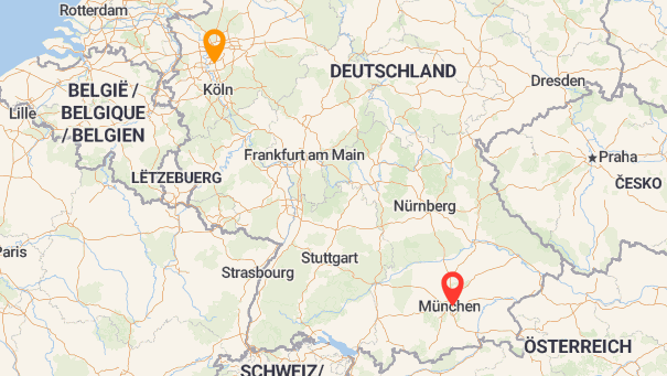 Map of company locations