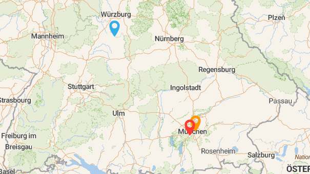 Map of company locations