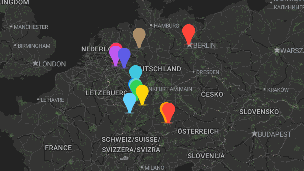 Map of company locations